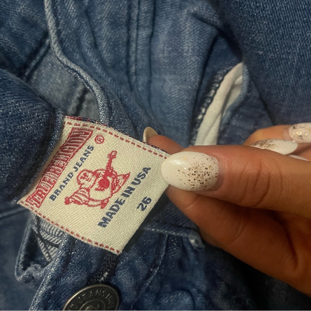 TRUE RELIGION vintage Y2K Billy patchwork jeans size 26 - Picture 8 of 8